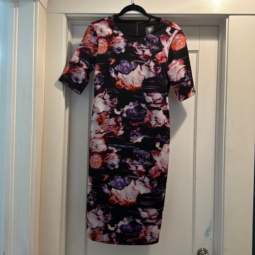 Vince Camaro floral scuba dress